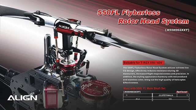 H55H002XXT 550FL Flybarless Rotor Head System - Elkjøp