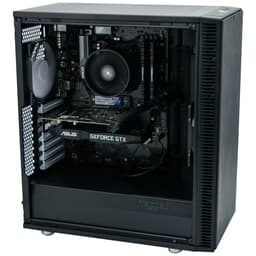 Edge E-Sport stasjonær gaming-PC 1660Ti/AMD (sort)