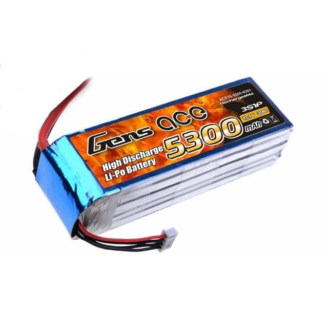 3s  5300mAh - 30C - Gens Ace T-Plug ( Deans )