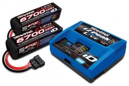 Traxxas oplader EX-Peak Live & 2x 4s Batt. combo