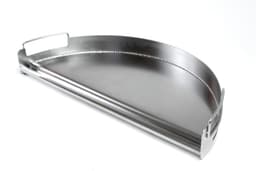 Rostfri pro grill griddle / half circle
