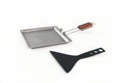 Rustfritt raclette pan med skraper...