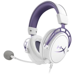 HyperX Cloud Alpha pro gaming headset (vit/lila)