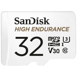 SanDisk MicroSDHC Endurance 32 GB minnekort med SD-adapter