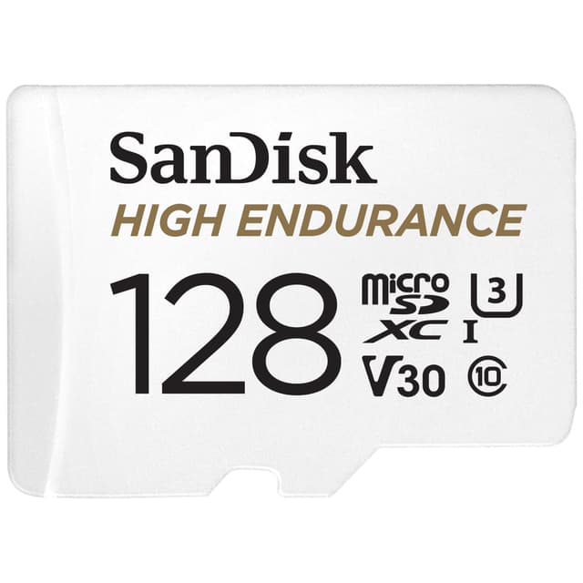 SanDisk MicroSDXC Endurance med SD adapter 128 GB minneskort