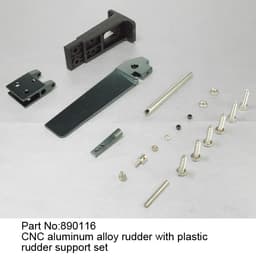 JW890116 Alloy rudder with plastic support set