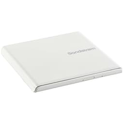 Sandstrøm extern USB Slim DVD/CD brännare (vit)