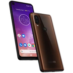 Motorola One Vision smartphone (bronze gradient)