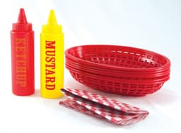 BBQ Serving Set / 6 korgar, 6 Liners, 2 kondensflaskor