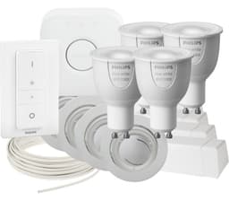 Komplett Philips Hue WCA Downlightstartpakke Matt Hvit 4 pk