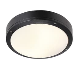 Utah vegg/taklampe E27 sort