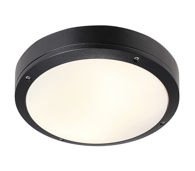 Utah vegg/taklampe E27 sort