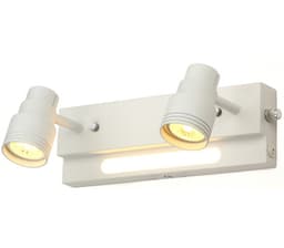 Pluto dobbel dimbar GU10 og LED nattlys Matt Hvit