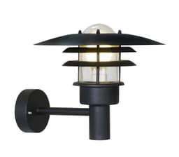 Volga vegglampe E27 sort