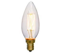 Forsterket Design pære Mignon 40W klar E14 C35