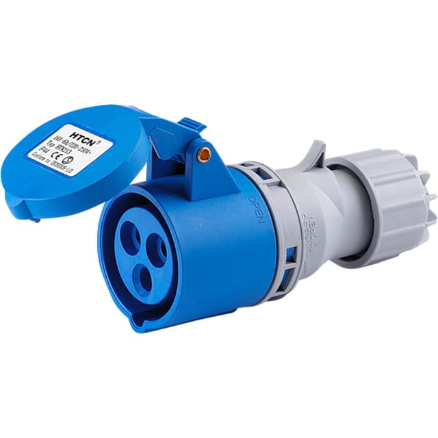 Skjøtekontakt 16A 2Pol+Jord 230V 6H IP44. 216-6 HTN213