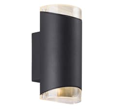 Moby vegglampe dobbel GU10 sort