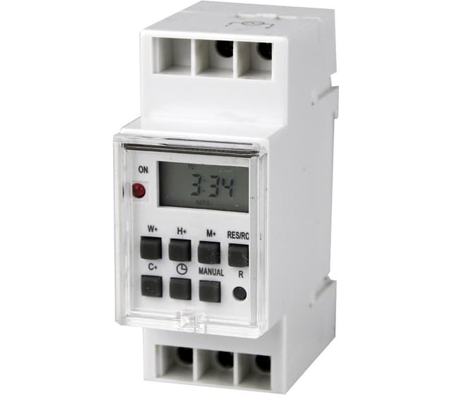 Digitalt ukesur 1-kanal 230V 16A 3500W Skinnemontering