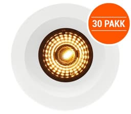 Alfa Soft LED Warmdim 10W Matt Hvit IP44 30PK