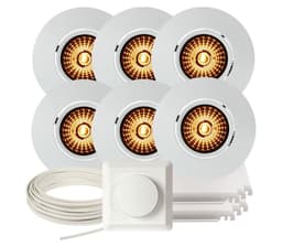 Komplett Altea Tilt WarmDim Downlightpakke Matt Hvit 6 pk