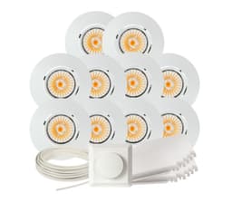 Komplett Altea Tilt LED Downlightpakke Matt Hvit 10 pk