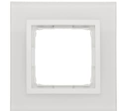 Simon 1-Hulls glass ramme White Pearl