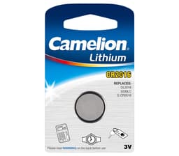 Batteri CR2016 Lithium 3V Camelion