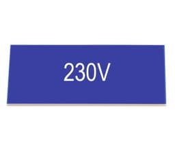Merkeskilt Selvklebende 230V IT Blå