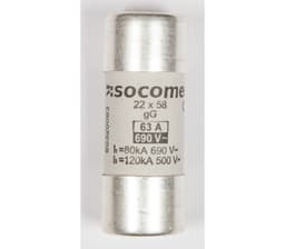 Sikring 63A gG 690V 22x58mm