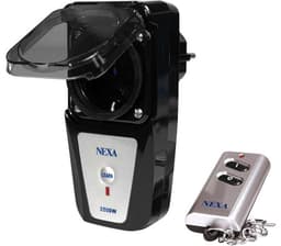 Nexa Mottager Stikkontakt m/Fjernkontroll IP44 LGDR/KCT510