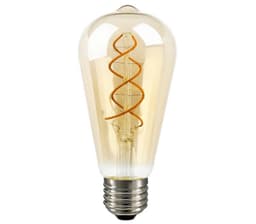 LED Filament Flex 4W Dim E27 Gyllen ST64