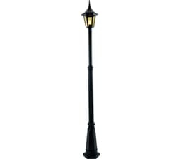 Bergen Utel. Høy stolpe Sort 1x60W E27 H:1800mm B250mm