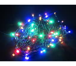Juleslynge batteri 240 fargede lys LED 25m m/timer