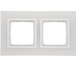 Simon 2-Hulls glass ramme White Pearl