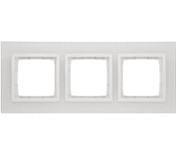 Simon 3-Hulls glass ramme White Pearl