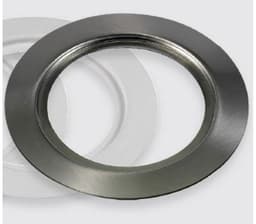 Rehabplate Rund 130mm Børstet Stål