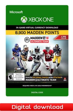 Madden NFL 16 - 8 900 MADDEN POINTS - XOne