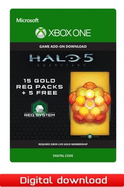 Halo 5 Guardians – 15 Gold REQ Packs + 5 Free - XOne