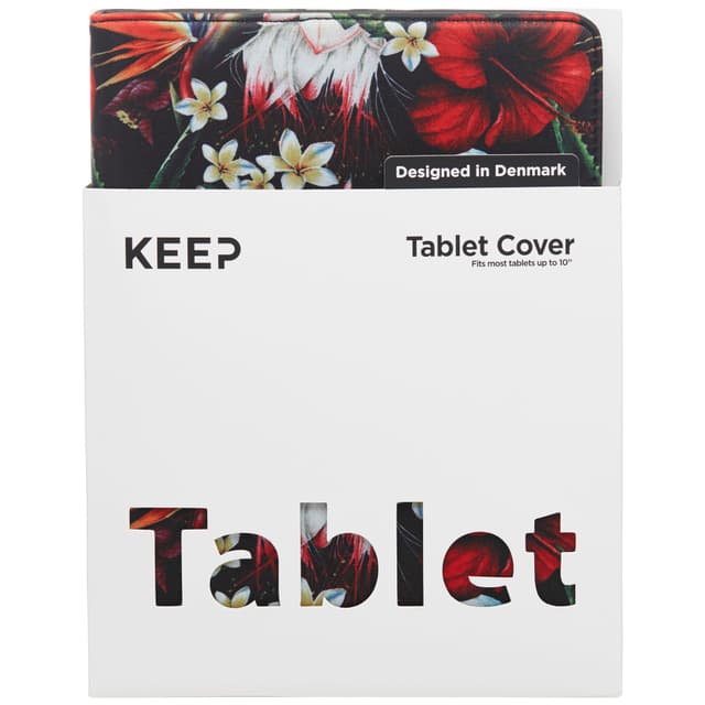 KEEP Universal deksel til nettbrett opptil 10" (tropical flower)
