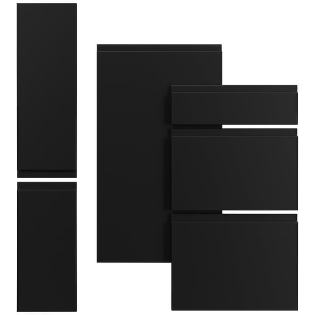 Epoq Integra 2-delt front til oppvaskmaskin til kjøkken 60x70 (sort)