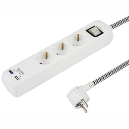 Smartline eluttag med 2 USB-portar 13789 (vitt)
