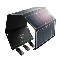RAVPower Solar Charger, 24W Solar Panel, Sort