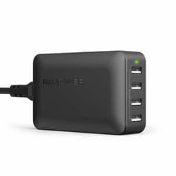 RAVPower 40W 8A 4-port USB Hub laturi iSmart 2.0, Musta