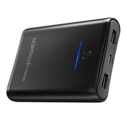 RAVPower Element 10000 mAh varavirtalähde, 2 x USB-A output, Musta