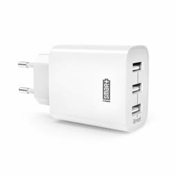 RAVPower 3-port USB Seinälaturi 30W, Valkoinen