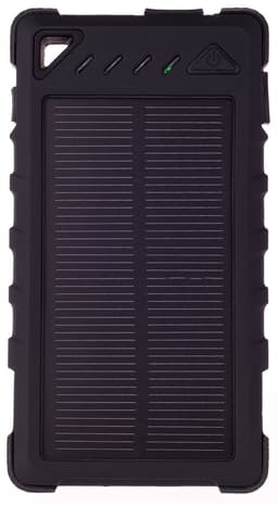 GreyLime Power Solar, 8000 mAh powerbank, 1,2W solcelle oplader, Sort