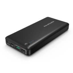 RAVPower Turbo, 20100 mAh USB-C powerbank, Quick Charge 2.0 & iSmart, Svart