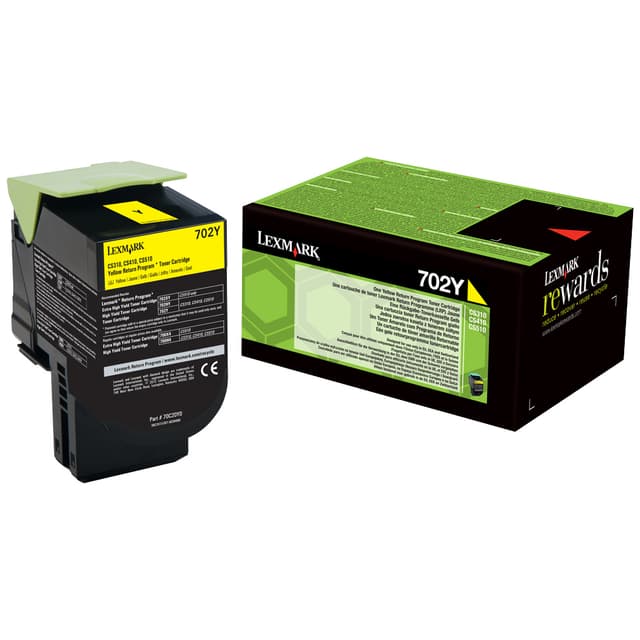 Lexmark tonerkassett 702Y Gul (return progr)