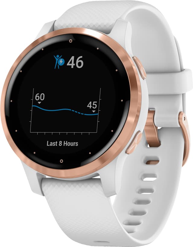 Garmin Vivoactive 4S smartwatch med GPS (white/rose gold) | Elgiganten