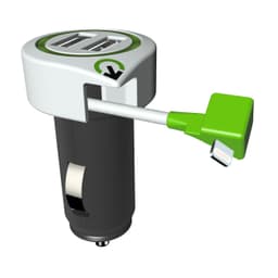 Q2Power Tripel Car Charger inkl. Lightning Kabel